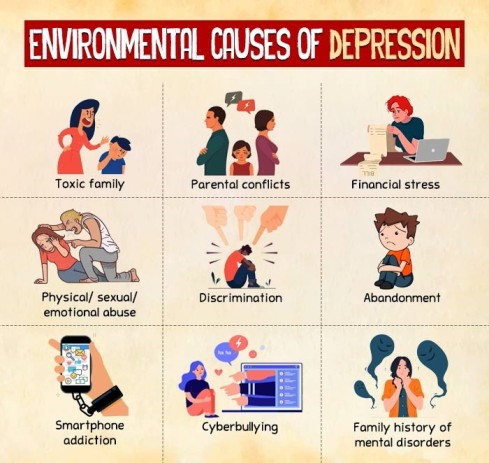 Environmental causes of depression