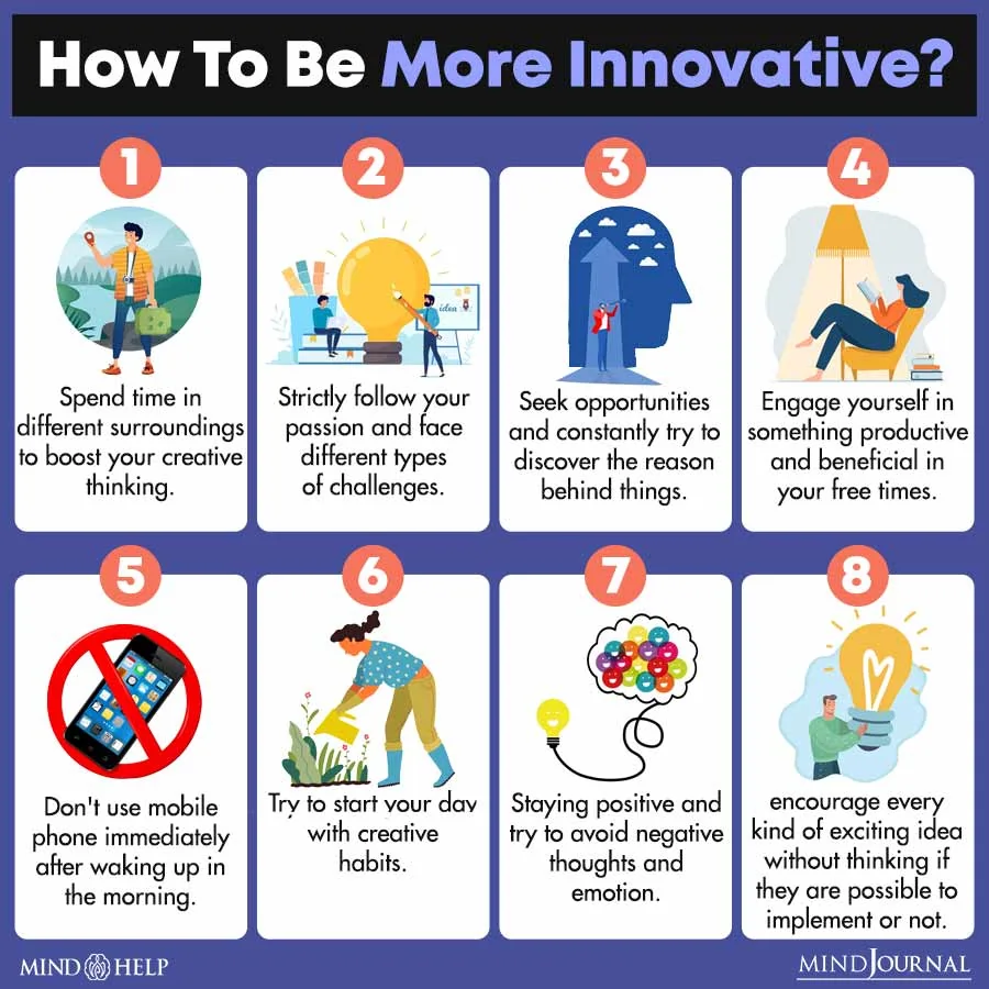How to be more innovative infographic