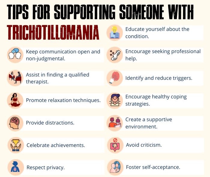 Tips for supporting someone with trichotillomania