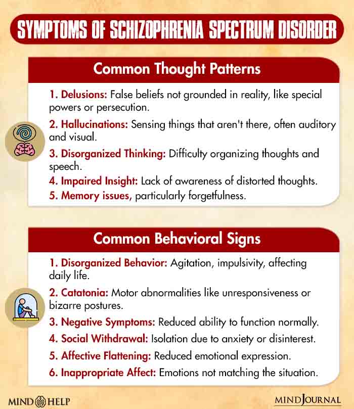 Symptoms Of Schizophrenia Spectrum Disorder