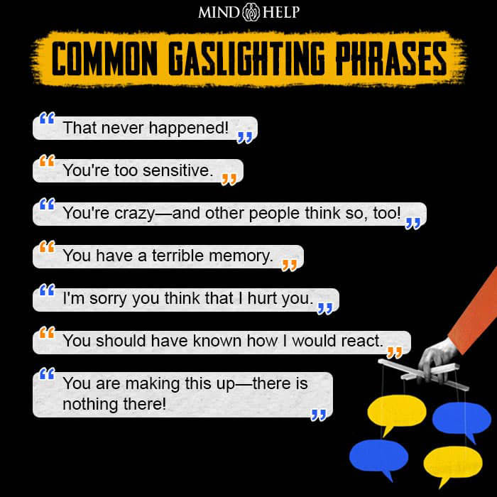 Common Gaslighting Phrases