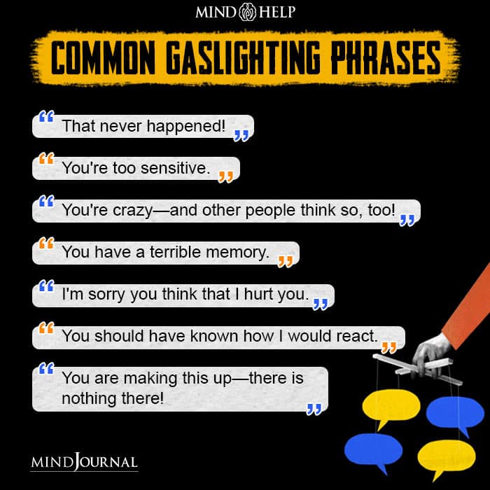 Common Gaslighting Phrases