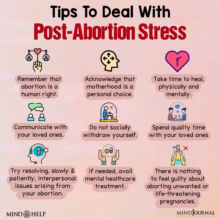 Tips to deal with post-abortion stress.