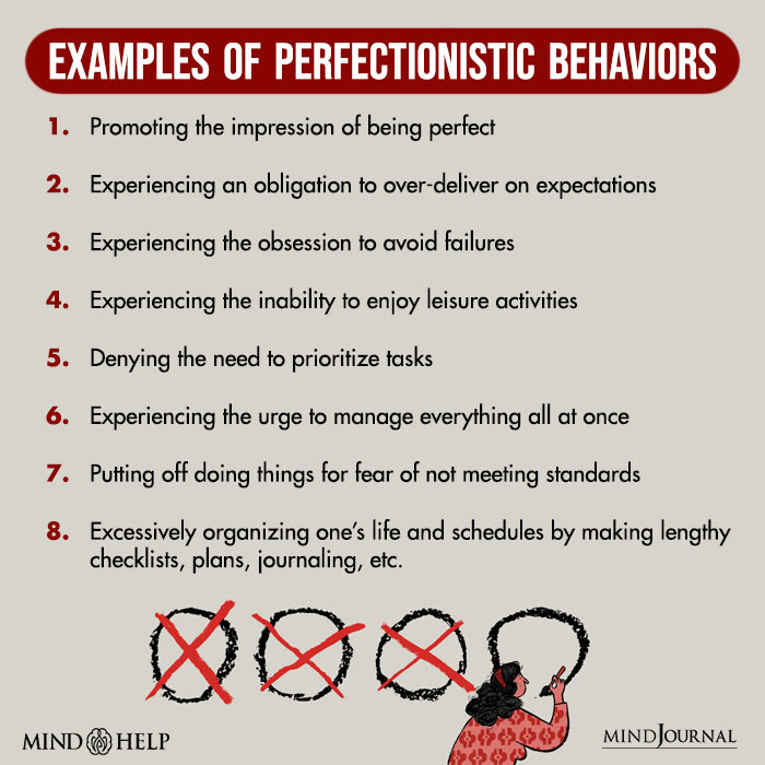 Examples of perfectionistic behaviors