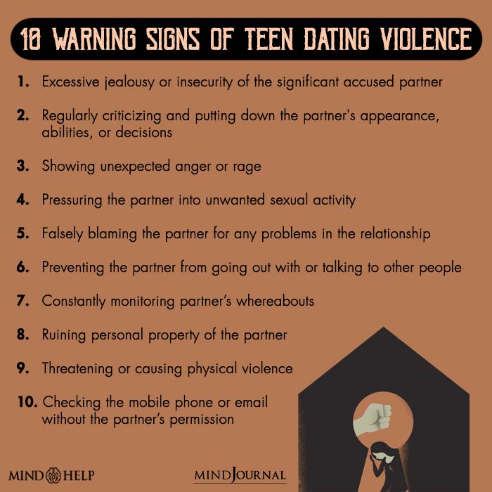 10 Warning Signs of Teen Dating Violence