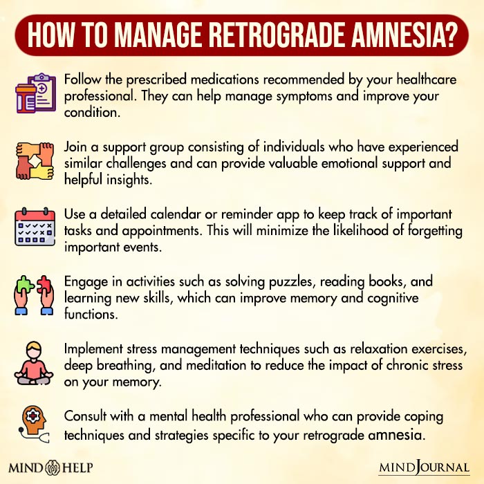 How to manage Retrograde Amnesia