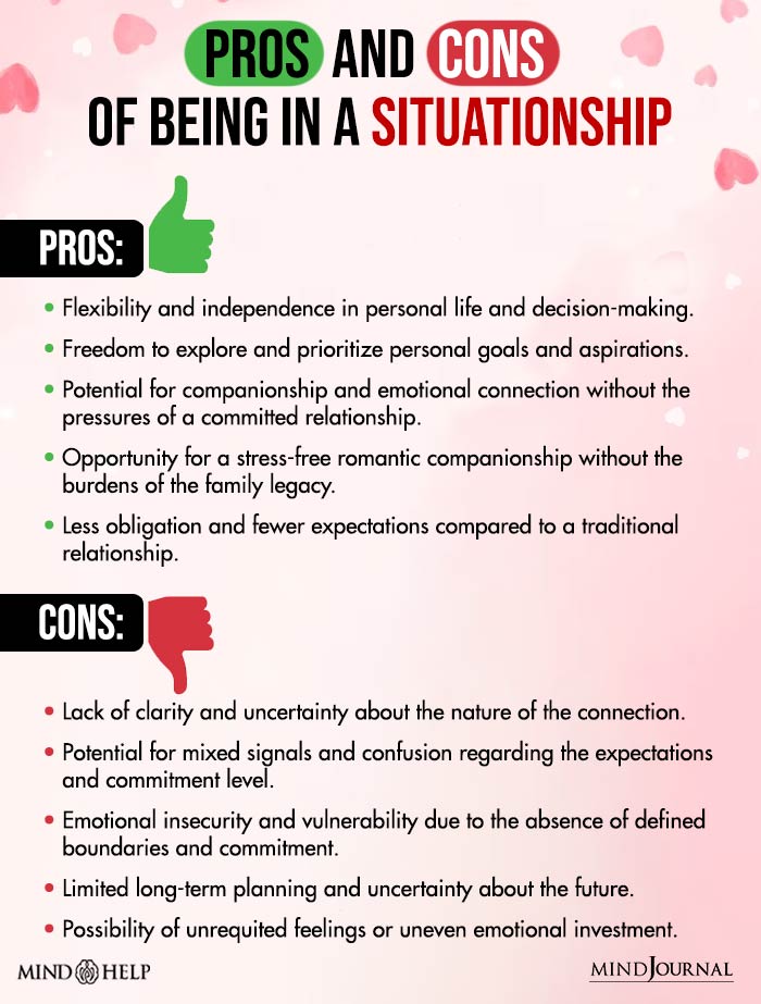 Pros and Cons of Being in a Situationship