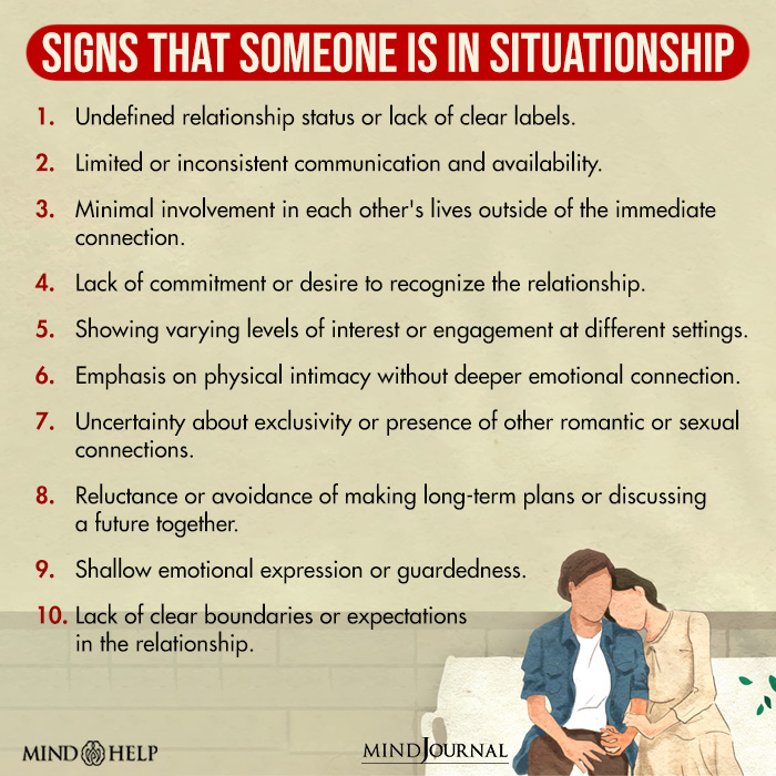 Signs that someone is in Situationship