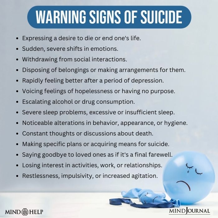 Warning signs Of Suicide