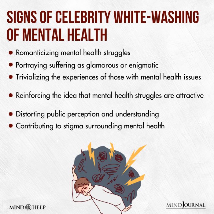 Signs of celebrity white-washing of mental health