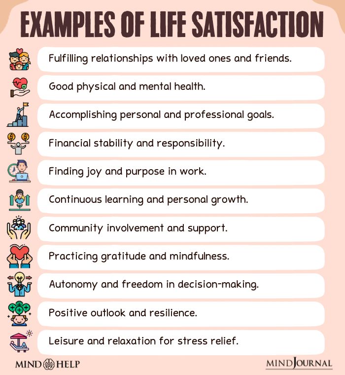 Examples Of Life Satisfaction