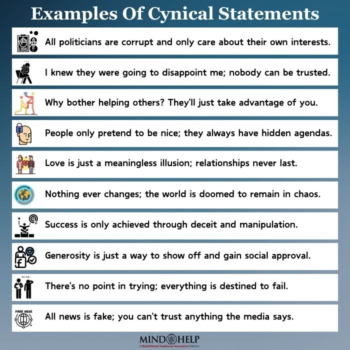 Examples Of Cynical Statements