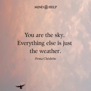 "Mindfulness quote for emotional resilience and inner strength, shared by Mind Help."