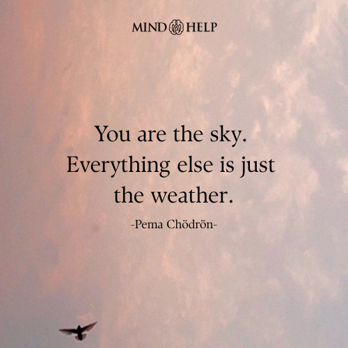 "Mindfulness quote for emotional resilience and inner strength, shared by Mind Help."