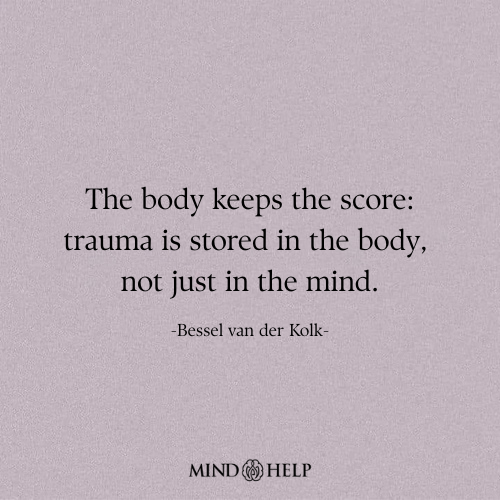 Trauma quote explaining emotional wounds and healing through mental health support, Mind Help.