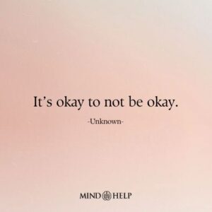 Mental health quote about acceptance and emotional healing at Mind Help.