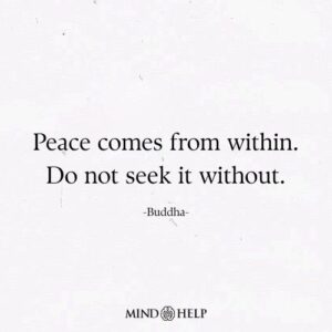Mindfulness quote about cultivating inner peace through mindful living at Mind Help.