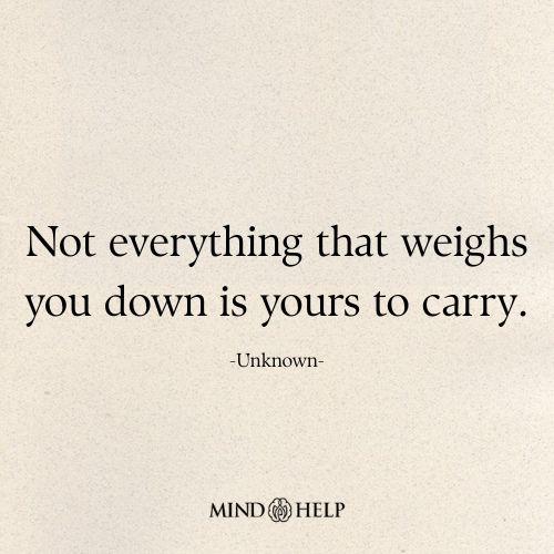 Let Go of What Weighs You Down