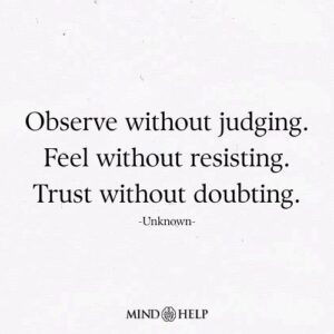 Mindfulness quote about observing thoughts and fostering healing by Mind Help.