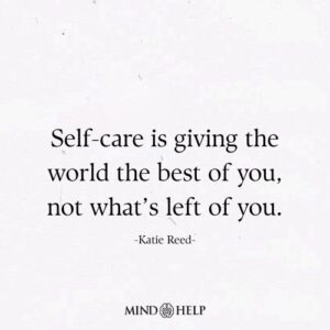 Self-care quote about replenishing your spirit for emotional wellness, Mind Help.