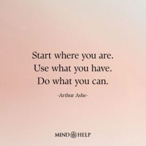 Motivational quote about self-growth and emotional healing at Mind Help.
