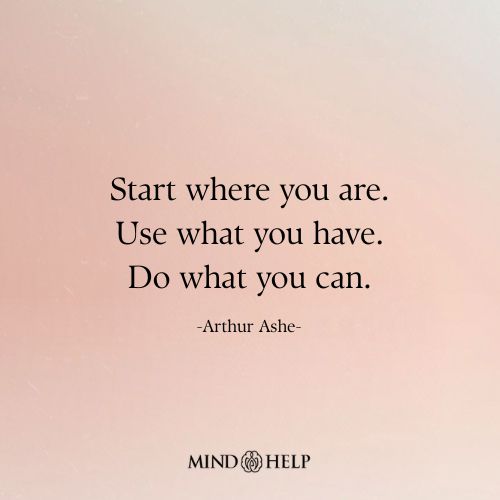 Motivational quote about self-growth and emotional healing at Mind Help.