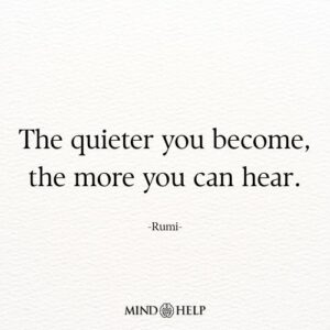 Mindfulness quote about finding truth through stillness by Mind Help.