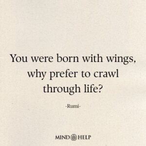 Motivational quote about embracing personal potential and freedom, Mind Help.