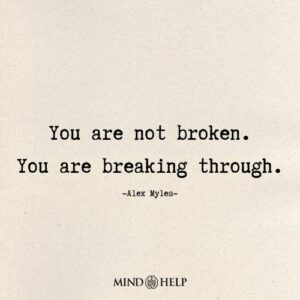 Trauma healing quote about resilience and transformation by Mind Help.
