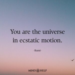 Rumi quote about the soul’s universal connection, by Mind Help.