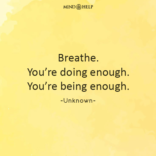 Mindfulness quote about self-acceptance and emotional calm, Mind Help.
