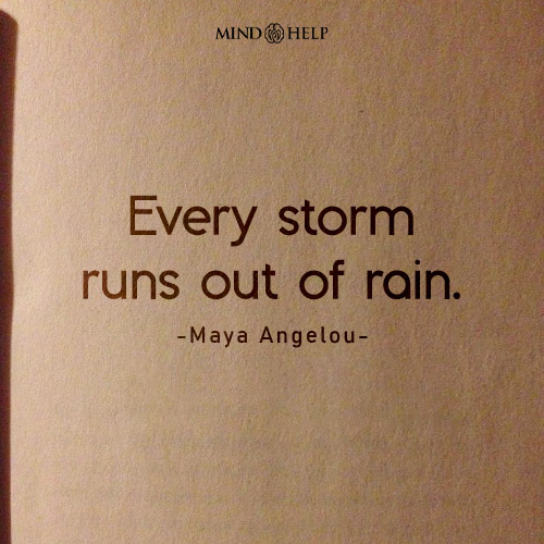 Quote about hope and the passing nature of hardship, Mind Help.