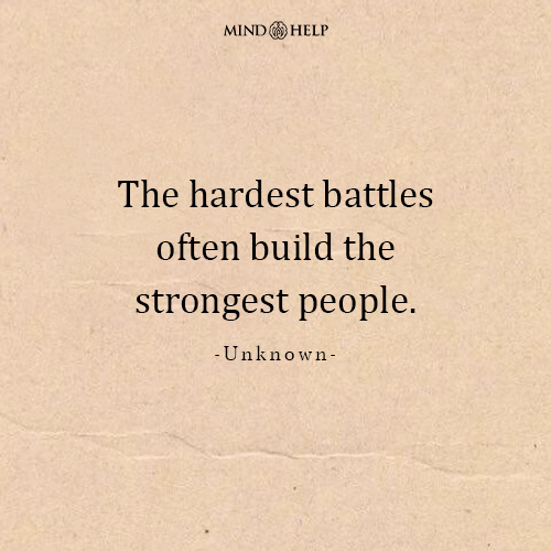 Quote about inner strength after adversity, Mind Help.