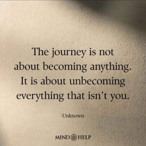 Spiritual quote about shedding illusions and rediscovering self at Mind Help.