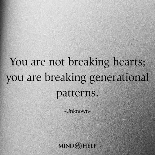Quote about healing generational trauma and emotional cycles, Mind Help.