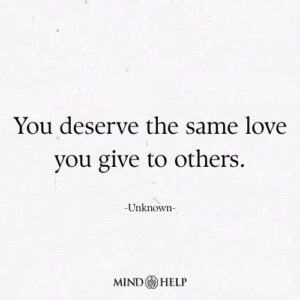 Self-love quote about giving yourself kindness and care, Mind Help.