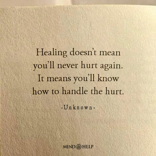 Quote about building emotional strength through healing