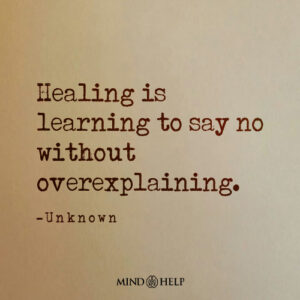Quote about empowered boundaries and emotional recovery