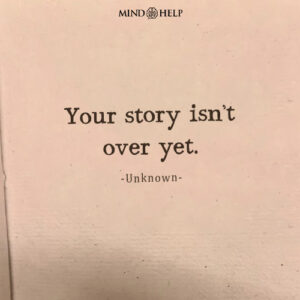 Quote about hope and emotional resilience through narrative healing, Mind Help.