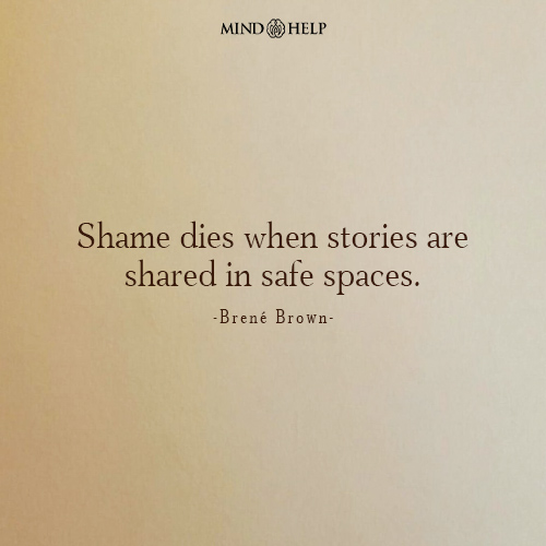 Quote about shame and storytelling