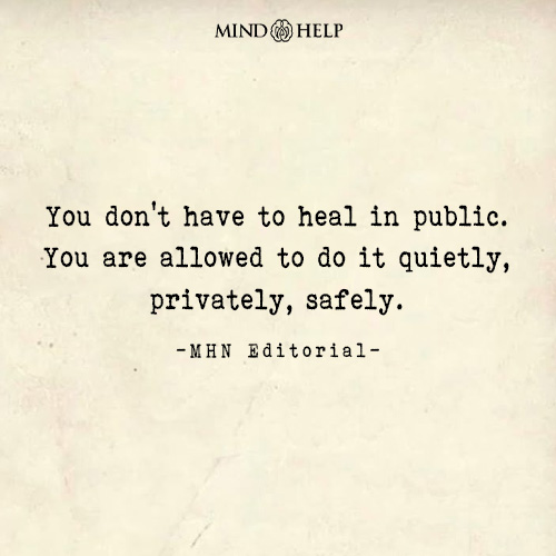 Quote about private healing and boundaries