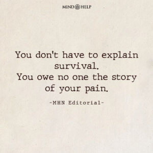 Quote on silent survival and boundaries