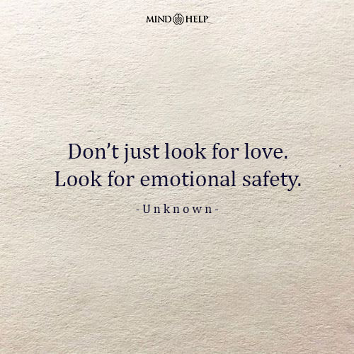Quote about emotional safety as a foundation in relationships