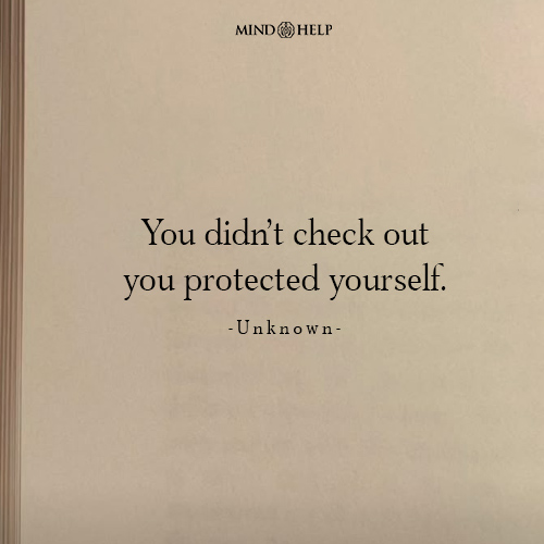 Quote about dissociation and trauma survival mechanisms