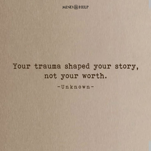 Quote about living with trauma without being defined by it