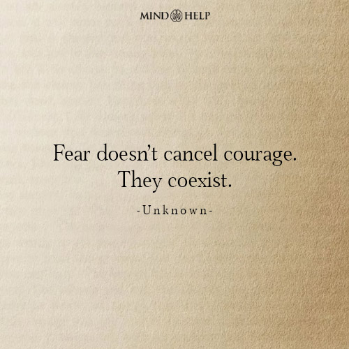 Quote about facing fear during emotional growth