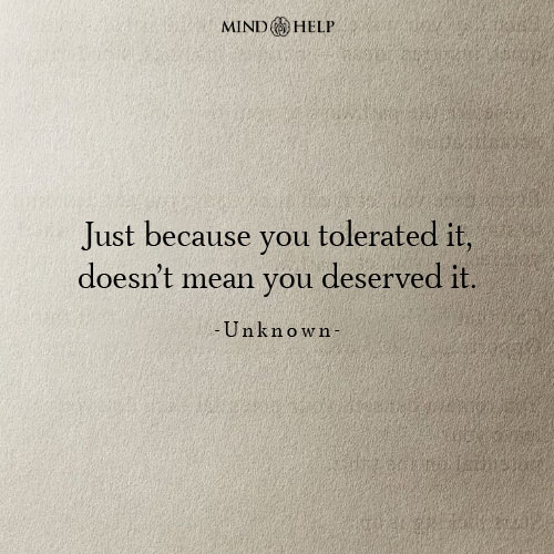Quote about breaking patterns of tolerating emotional abuse