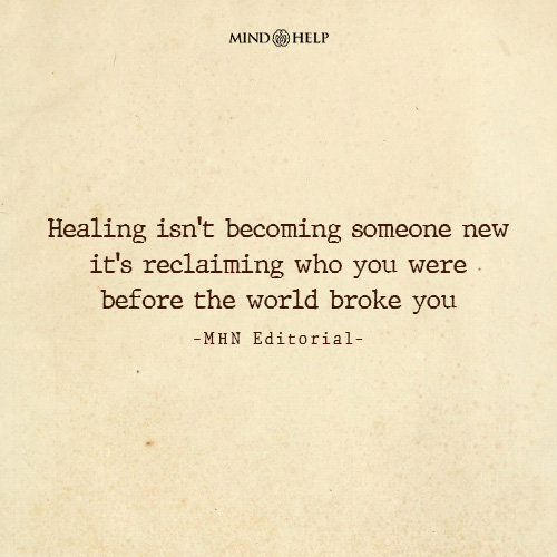 Quote about recovering original self through healing
