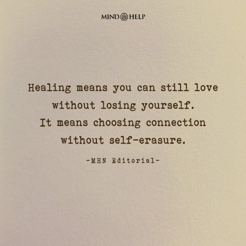 Quote about healthy love and self-respect