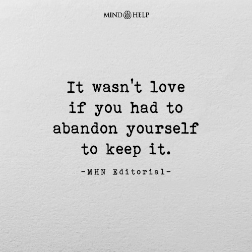 Quote about toxic love and self-abandonment